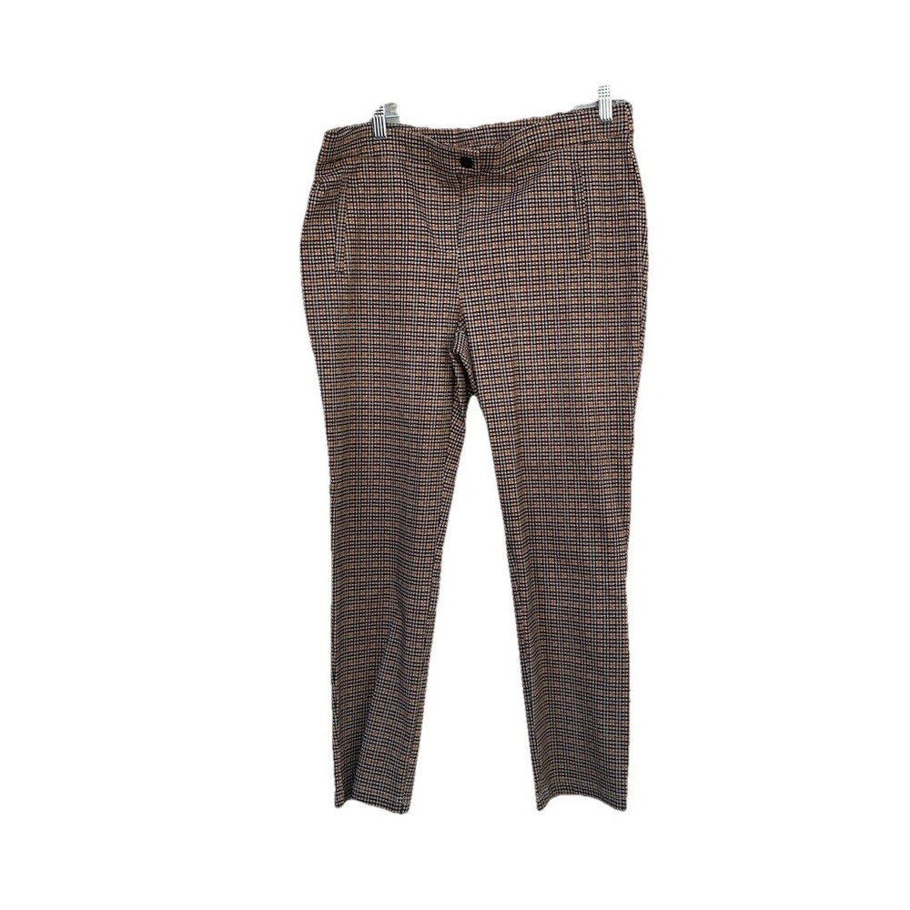 Jules & Leopold Women's Pants Brown‎ Check Career Stretch Large